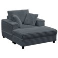 thumbnail image 6 of MUZZ Corduroy Oversized Accent Chair with Ottoman, Upholstered Chaise Lounge indoor for Reading,living Room Chair with Ottoman,Dark Grey, 6 of 7