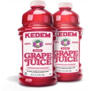Kedem Blush Grape Juice, Passover, 64-ounces Pack of2