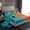 Cyan Orange, variant on jejeloiu Rugby Ball Bed Sheets,Red Yellow King Sheets For Boys Kids 4pcs