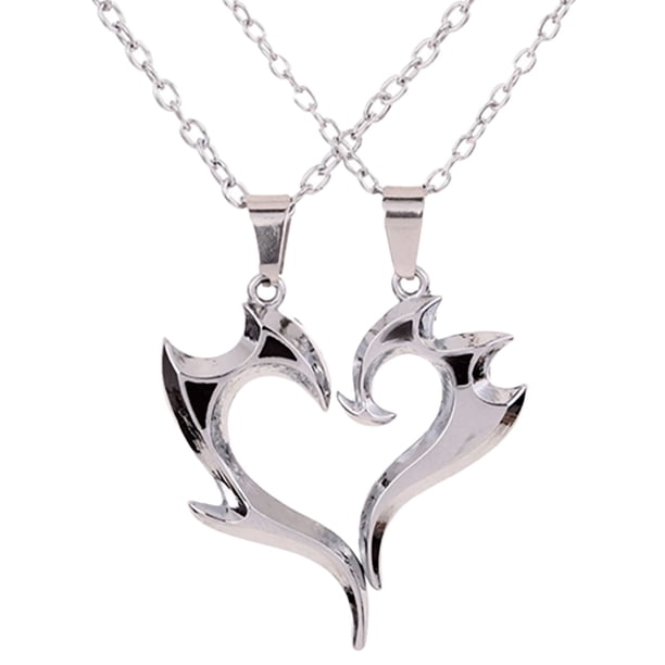 Collar para pareja con colgante en forma de corazón, collar a juego unisex de moda para enamorados, joyería