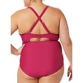 thumbnail image 4 of Terra and Sky Women's Plus Solid Crossback One Piece, 4 of 5