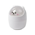 thumbnail image 3 of Small Trash Can with Lid, Mini Trash Can for Bathroom, Office and Bedroom, Small Bathroom Garbage Can with Swing Top, Compact Waste Basket for Desk, Dorm & Home, White - Xuniizn, 3 of 7