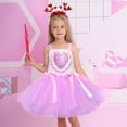 thumbnail image 5 of Child Girls Birthday Party Tulle Pageant Dress Valentine's Day Party Festival Gown Dresses White XL(8 Years-9 Years), 5 of 7