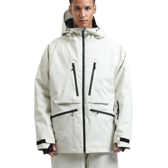 Cavosen Men's Winter Skiing Jackets Waterproof Fleece Coats Insulated Thermal Snowboard Jacket Parka Raincoat with Hood