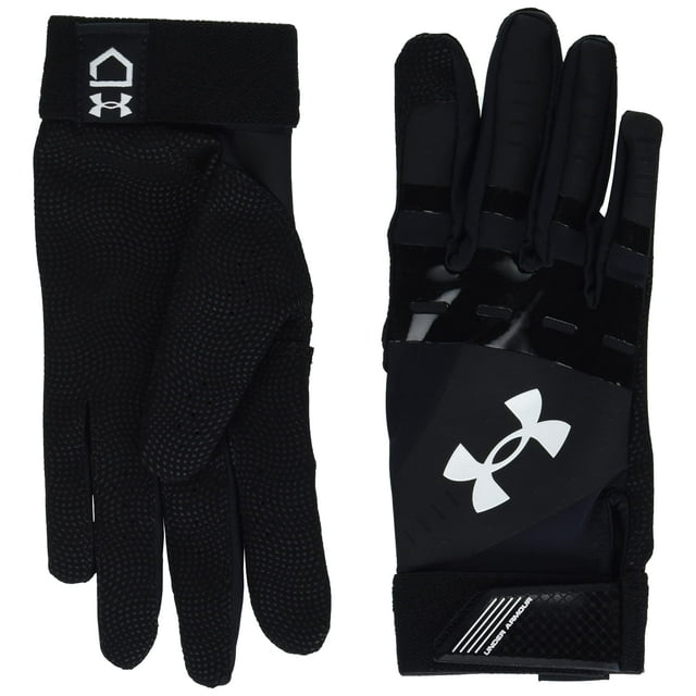 Guantes de softball Under Armour Radar para mujer, color negro, tamaño mediano