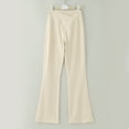 thumbnail image 4 of Cnuiaeg Girls' High Waisted Flare Yoga Pants - Full Length Bell Bottoms,Color Beige,Size 10-12 Years, 4 of 7
