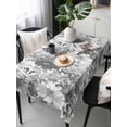 thumbnail image 6 of Spring Floral Table Cloth, Waterproof Tablecloth for Rectangle Tables, Retro Country Flowers Leaves Botanical Gray Reusable Washable Fabric Table Cover for Restaurant Kitchen Dining Tables 60"x120", 6 of 9