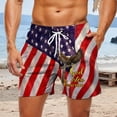 thumbnail image 4 of jowamay 1776 Shorts for Men 250 Years Summer Beach Trunks Drawstring Waist Patriotic Shorts for Daily Wear, 4 of 6