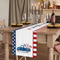 thumbnail image 2 of Table Runners 70 Inches Long Dress Scarves, 4th of July Farmhouse Coffee/Dining/Kitchen Table Decor, Holiday Table Runner, Flag Day Gnomes Truck Star Flag Firework 13x70 Inch, 2 of 9
