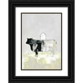 thumbnail image 1 of Ogren, Sarah 18x24 Black Ornate Wood Framed with Double Matting Museum Art Print Titled - Cow and Barn, 1 of 4