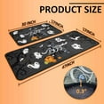 thumbnail image 2 of Halloween Kitchen Mats for Floor, Halloween Decorations Non Slip Backing Halloween Kitchen Rug Set of 2 Low-Profile Mat Halloween Decor for Home Party (Black, 17"x47"+17"x30"), 2 of 6