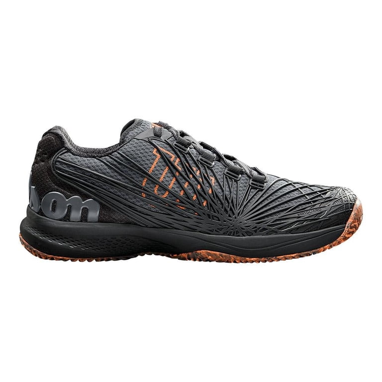 Wilson Men's Kaos 2.0 SFT Tennis Shoe (Ebony/Black/Shocking Orange