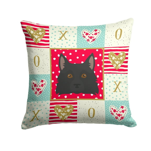 Schipperke Love Fabric Decorative Pillow