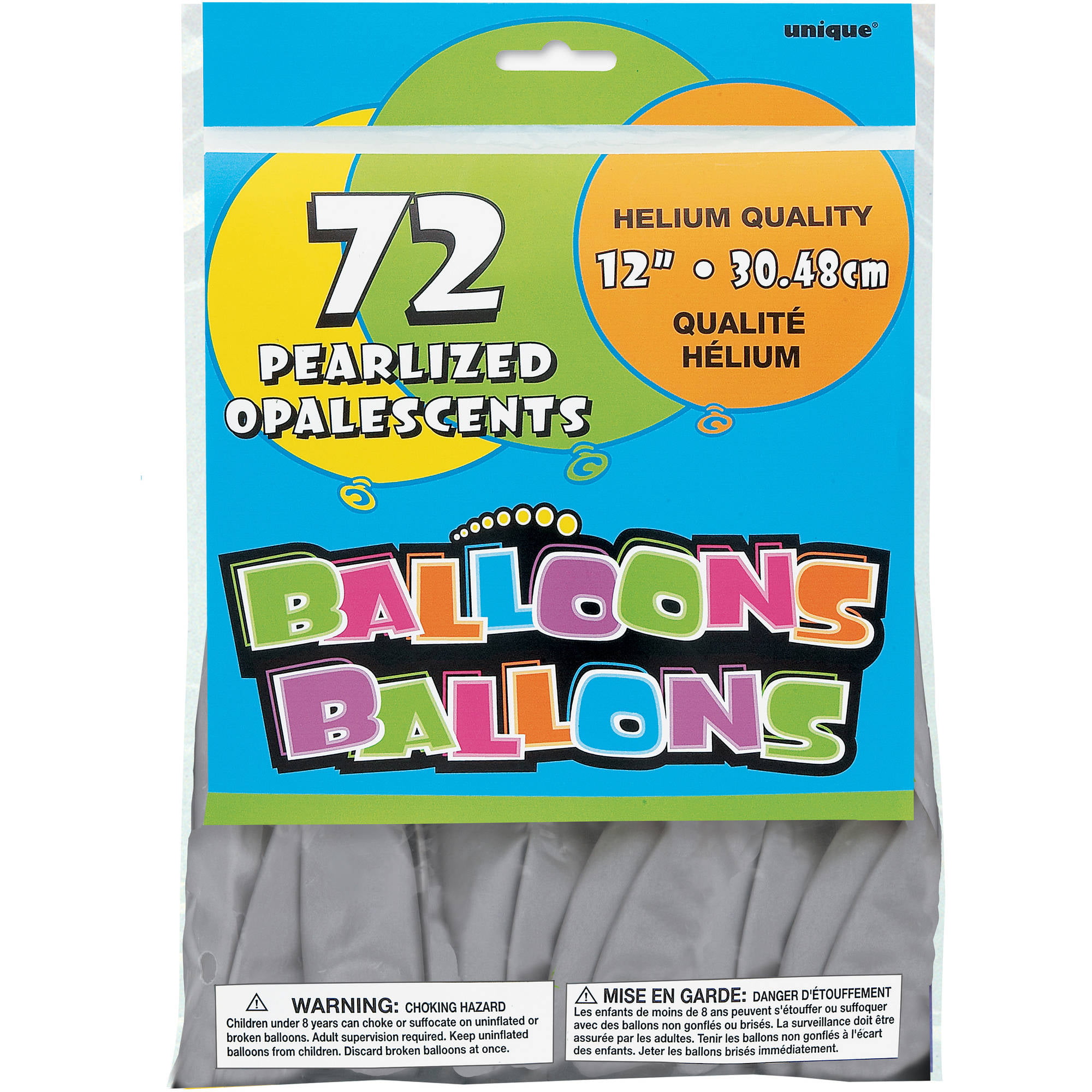 Pearlized Latex Balloons, 12 in, Shadow Black, 72ct