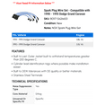 thumbnail image 2 of Spark Plug Wire Set - Compatible with 1990 - 1995 Dodge Grand Caravan 1991 1992 1993 1994, 2 of 2