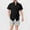 Black, variant on Men’s & Big Men’s George Linen Crew Neck Button Down Shirts with Double Pocket, Navy, XXL