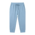 thumbnail image 7 of CYRBOKO Women's Plus Size Active Capris, Relaxed Fit Drawstring Stretchy Elastic Waist Summer Capri Pants with Pockets Light Blue Size 4XL, 7 of 7