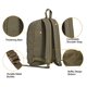 thumbnail image 5 of Mochila universitaria de lona duradera Seemeroad, color verde militar, 5 of 7