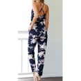 thumbnail image 2 of Sinhoon Women Floral Rompers Jumpsuit Loose Herem Pants Suspenders Beachwear,L, 2 of 4