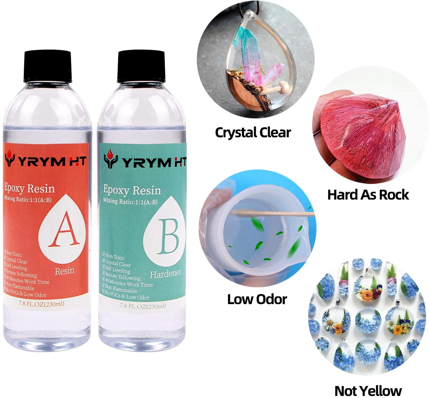50ml Epoxy Resin Starter Kit 1:1 Clear Crystal for Craft Casting