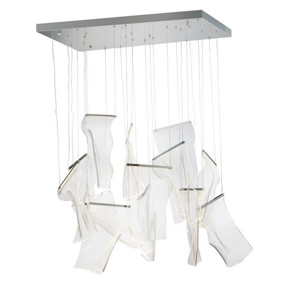 ET2 Lighting E24878-133PC Rinkle LED 13-Light Pendant - Polished Chrome
