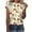 Khaki, variant on Women Horse Graphic Creative Novelty T-Shirt Crew Neck Short Sleeve Casual Horserace Blouse Tops