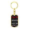 thumbnail image 4 of The Best Thing Happened To Me Stainless Steel or 18k Gold Premium Swivel Dog Tag Keychain, 4 of 16
