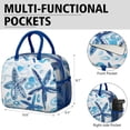 thumbnail image 6 of Lunch Bag Lunch Box for Women Reusable Insulated Lunch Bags,Water-Resistant Watercolor Blue Ocean Sea Star Cooler Lunch Tote Bag, Large Capacity for Work Travel Picnic, 6 of 6