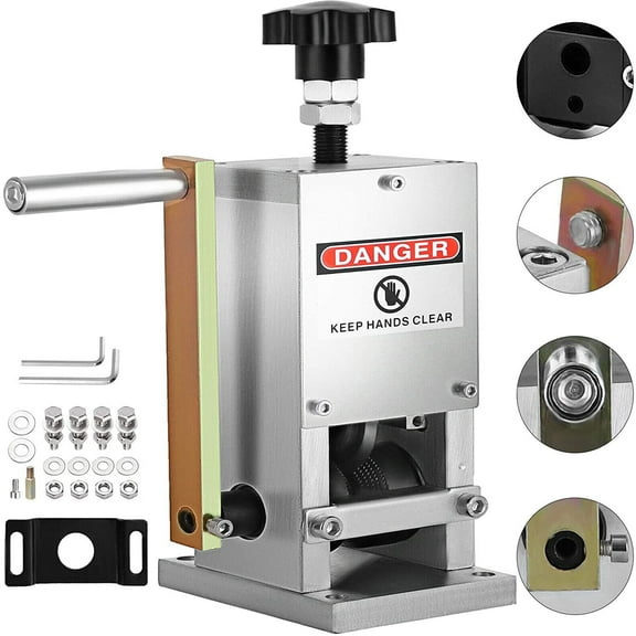 BENTISM Manual Wire Stripping Machine 0.06-0.98 inches Wire Stripper Machine with Hand Crank Portable Wire Stripping Tool