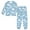 Light Blue Waves Pattern, variant on Fluffy Pajamas Set Fuzzy Winter Warm Pj Sets Pullover Tops and Long Pants Starry Night Sky Pattern Large