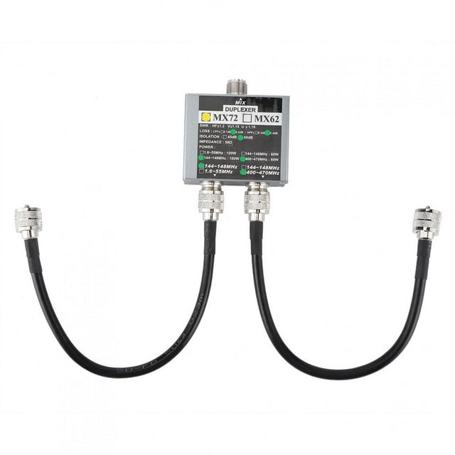 Duplexor MX72 VHfUHF 144-148 MHz 400-470 MHz Combinador de antena interior de diferentes frecuencias