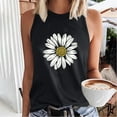 thumbnail image 5 of WREESH Women's Floral Graphic Tank Top Crew Neck Sleeveless Summer Fashion Casual T-Shirts Black, 5 of 5