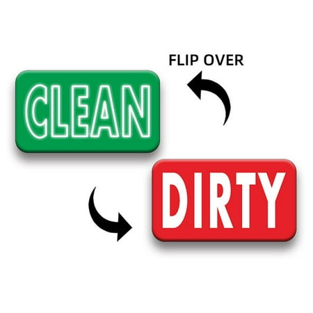 

Clupup 2 Pcs Living Clean Dirty Sign Fridge Magnets Home Decor Dishwasher Magnetic Sticker