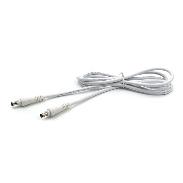Dc 5521 Male to Male Jack Supply Power Locking Dc Cable White With Lock for Wifi Routers 1.5m DC34
