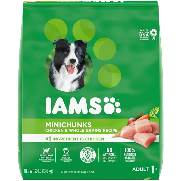 IAMS Adult Minichunks Small Kibble High Protein Dry Dog Food with Real