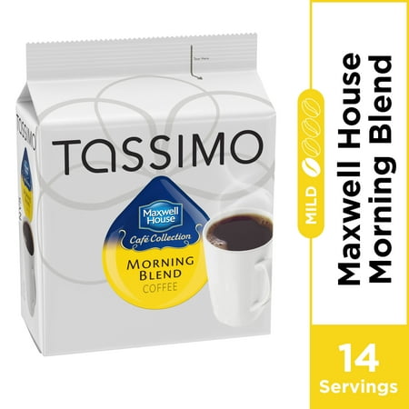 Maxwell House Cafe Collection Morning Blend Coffee Tassimo T-Discs, Caffeinated, 4.3 oz (Best Tassimo Coffee Discs)