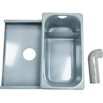 Stainless Steel Grease Box Canopy Hood Exhaust Fan, 3.74" Deep Drip Pan for Restaurants