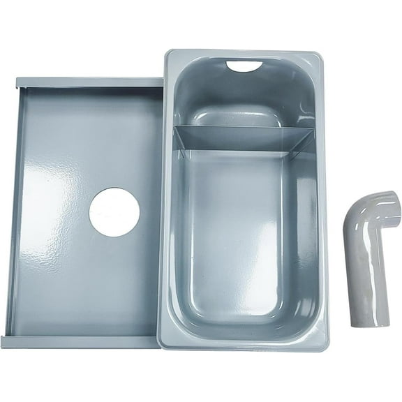 Stainless Steel Grease Box Canopy Hood Exhaust Fan, 3.74" Deep Drip Pan for Restaurants