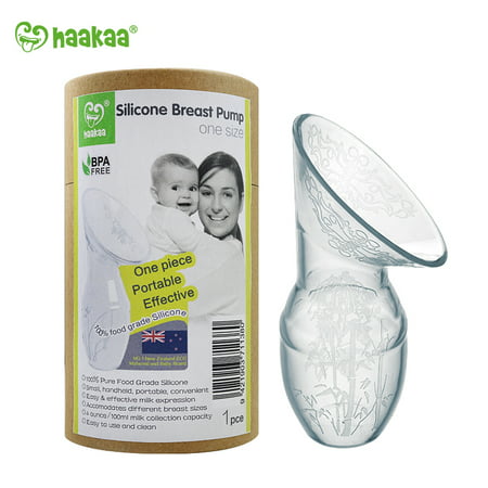 Haakaa Silicone Breastfeeding Manual Breast Pump Milk Pump 100% Food Grade (Best Way To Pump Breast Milk)