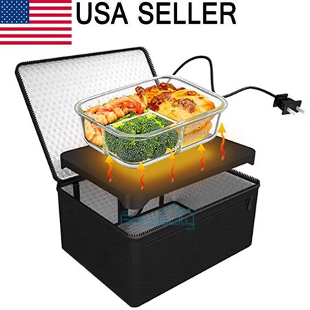 

VIRSY Portable Food Warmers Heater Lunch Box Mini Oven Travel 120V Office