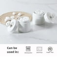 thumbnail image 5 of Porcelain Cotton Swabs Holder Organizer with Crystal Lid and Easy to Clean, White (Silver Lid,Set of 1), 5 of 8