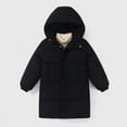 thumbnail image 2 of Gubotare Boys Coats Baby Boys' Sherpa Lined Puffer Jacket Warm Winter Coat with Hood for Newborn Infants Toddler 5T 6T (Black,5-6 Years), 2 of 6