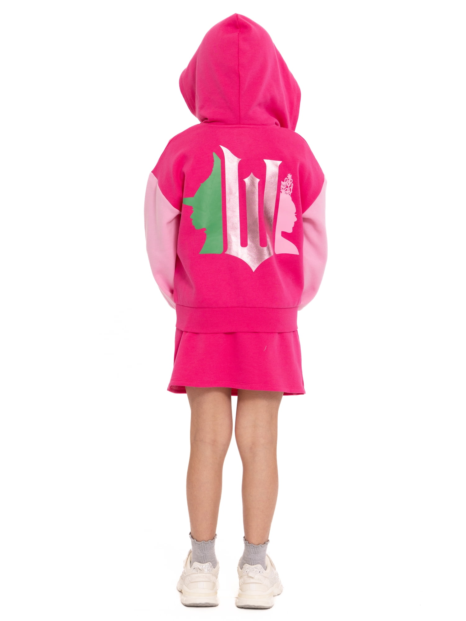 Wicked Girl's Full Zip Graphic Hooded Sweatshirt, Sizes 4-16
