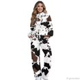 Whosucclay Cow Print Pattern Relaxed Fit Two Piece Lounge Sets, Double ...