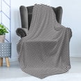 thumbnail image 4 of Stripes Soft Flannel Fleece Throw Blanket, Abstract Geometric Symmetric Simplistic Monochrome Modern Art Illustration, Cozy Plush for Indoor and Outdoor Use, 60" x 80", Black and White, by Ambesonne, 4 of 5