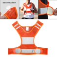 thumbnail image 2 of Reflective Vest One Size Safety Vest Orange, 2 of 9