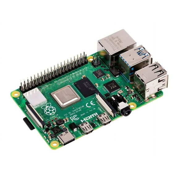 Raspberry Pi 4 Modèle B - Ordinateur Monocarte - Broadcom BCM2711 / 1,5 GHz - RAM 4 Go - 802.11a/b/g/n/ac, Bluetooth 5.0