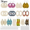 thumbnail image 2 of EIMELI 70PCS Wooden Earring Making Kit Unfinished Wood Earring Blank Dangle Earring, 2 of 10