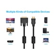 thumbnail image 5 of Monoprice HDMI to DVI Adapter Cable - 15 Feet - Black | Standard, Ferrite Cores, 28AWG, Compatible with AVCHD / PlayStation 3 and More, 5 of 6