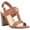 Brown, variant on Womens Garza Faux Leather T-Strap Slingback Sandals